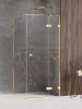 NEW TRENDY Kabina prysznicowa drzwi uchylne AVEXA GOLD SHINE Linia Platinium 110x120x200 EXK-1853/EXK-1859